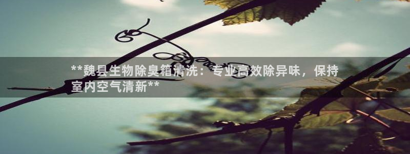 尊龙新版登录网址下载：**魏县生物除臭箱清洗：专业高效除